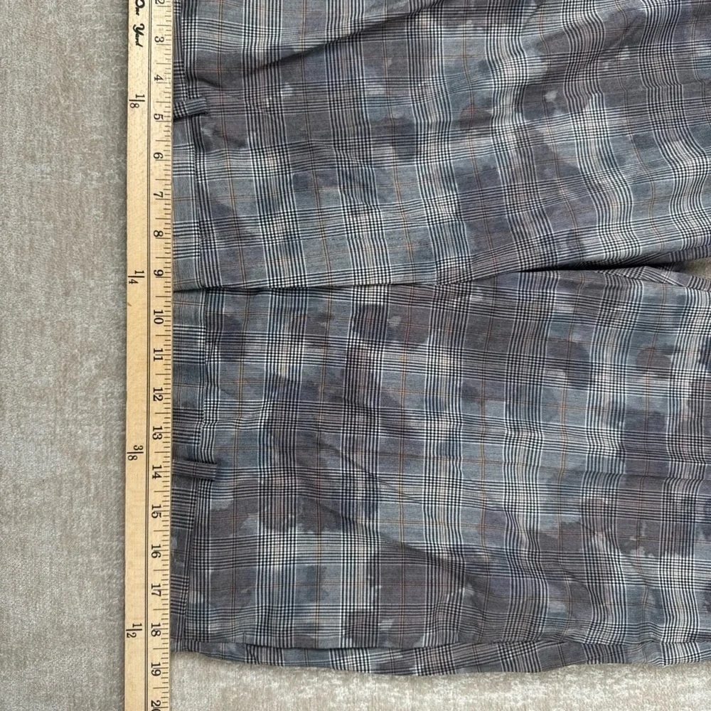 Inc International Concepts 2PC Pant Suit Men’s Large Gray Slim Fit Camo Plaid
